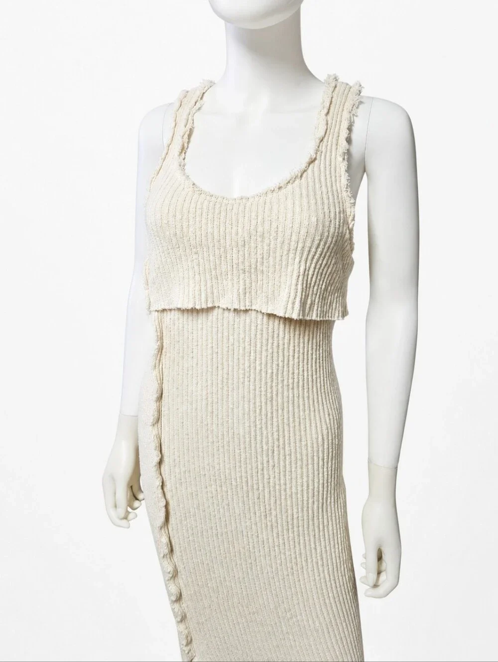PRFCT NMBR | Knit Midi Dress in Creme ~ Size Small - Picture 2 of 8